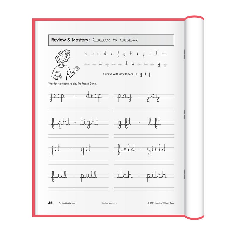 Learning Without Tears, Cursive Handwriting, Student Workbook, Age 8+, 3rd Grade+, Handwriting Practice, Writing Book, School & Home, Language Arts, Tutoring - Image 4